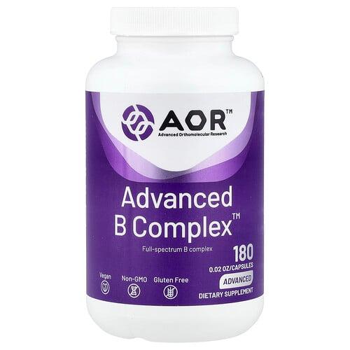 Advanced Orthomolecular Research Aor Advanced B Complex 180 Capsules