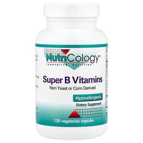 Nutricology Super B Vitamins 120 Vegetarian Capsules