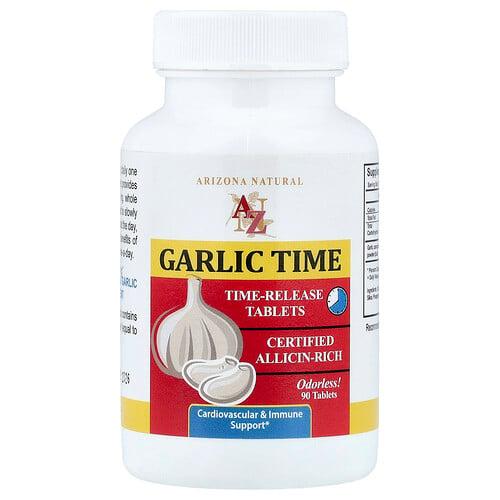 Arizona Natural Garlic Time 90 Tablets 600 Mg Per Tablet