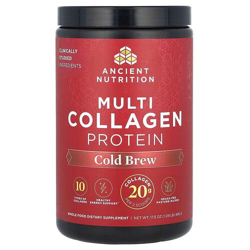 Ancient Nutrition Multi Collagen Protein Cold Brew 1 09 Lbs 496 G