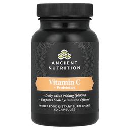 Ancient Nutrition Vitamin C Probiotics 60 Capsules