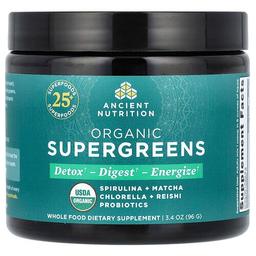 Ancient Nutrition Organic Supergreens 3 4 Oz 96 G
