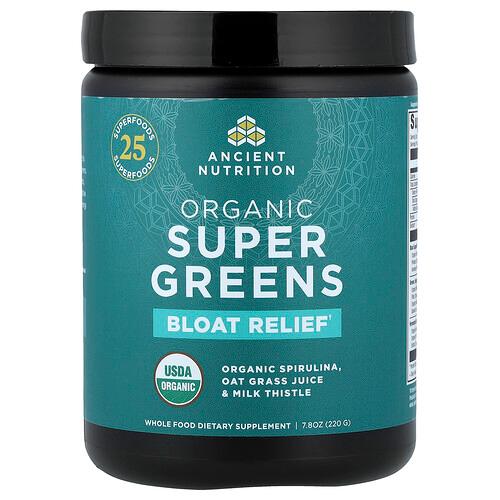 Ancient Nutrition Organic Super Greens Bloat Relief 7 8 Oz 220 G product image