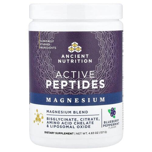Ancient Nutrition Active Peptides Magnesium Blueberry Peppermint 4 83 Oz 137 G