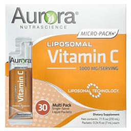 Aurora Nutrascience Micro Pack Liposomal Vitamin C 30 Packets 0 24 Fl Oz 7 Ml Each