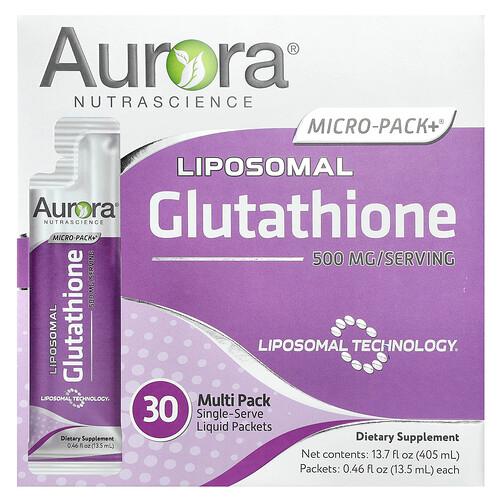 Aurora Nutrascience, Micro-Pack+®, 리포소말 글루타치온, 30팩, 각 13.5ml(0.46fl oz) product image