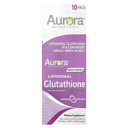 Aurora Nutrascience Mega Pack Liposomal Glutathione 10 Packets 0 68 Fl Oz 20 Ml Each