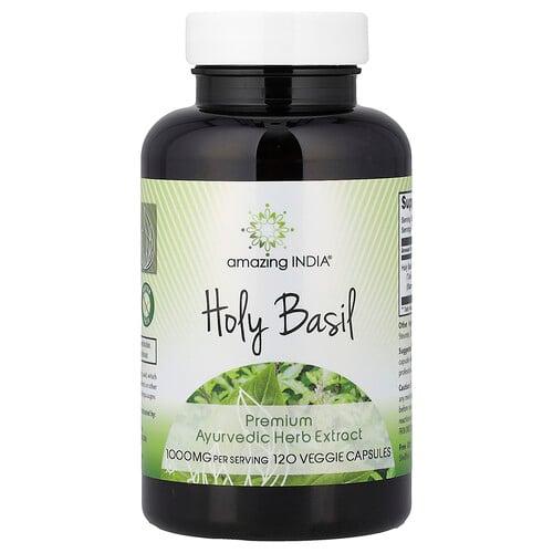 Amazing India Holy Basil 120 Veggie Capsules 500 Mg Per Capsule