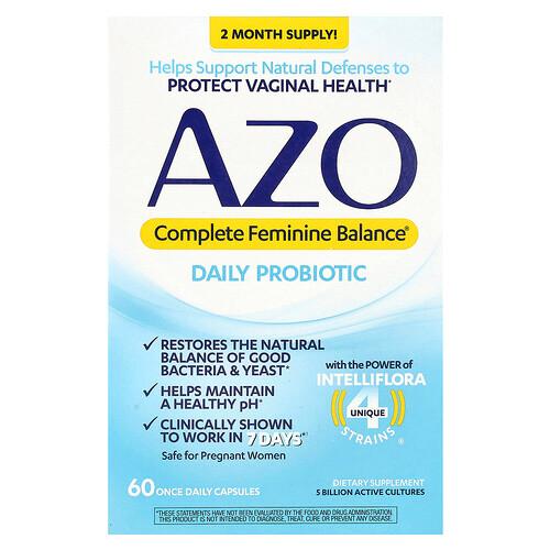 Azo Complete Feminine Balance Daily Probiotic 60 Capsules