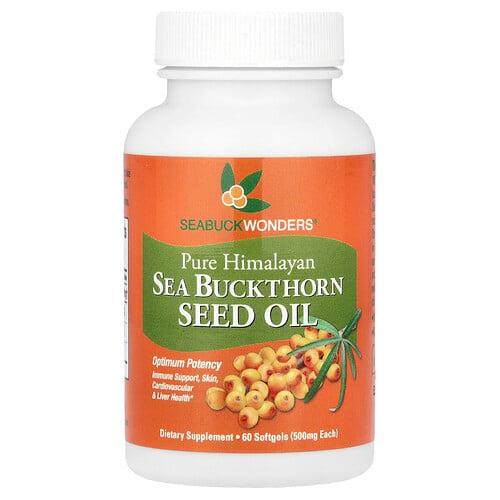 Seabuckwonders Sea Buckthorn Seed Oil 60 Softgels 500 Mg Per Softgel