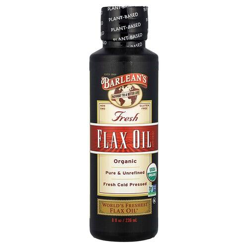 Barlean S Organic Flax Oil 8 Fl Oz 236 Ml
