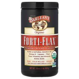 Barlean S Organic Forti Flax Premium Ground Flaxseed 16 Oz 454 G