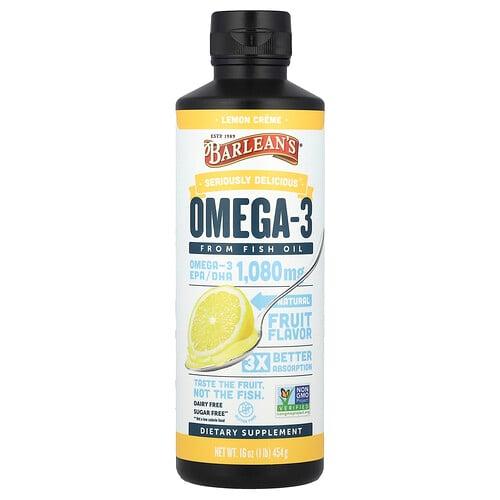 Barlean S Seriously Delicious Omega 3 From Fish Oil Lemon Creme 16 Oz 454 G product image