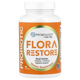 Belle Bella Probiology Flora Restore 15 Billion Cfu 60 Capsules