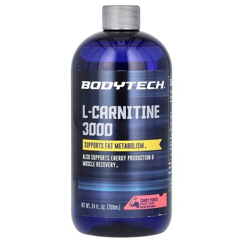 Bodytech L Carnitine 3000 Candy Punch 24 Fl Oz 709 Ml