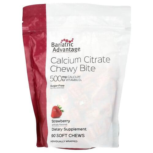 Bariatric Advantage Calcium Citrate Chewy Bite Sugar Free Strawberry 90 Soft Chews