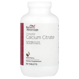 Bariatric Advantage Chewable Calcium Citrate Wild Cherry 90 Tablets
