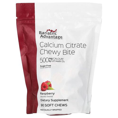 Bariatric Advantage Calcium Citrate Chewy Bite Sugar Free Raspberry 90 Soft Chews