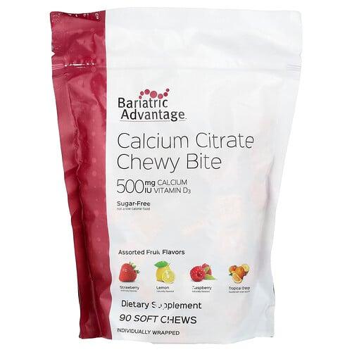 Bariatric Advantage Calcium Citrate Chewy Bite Sugar Free Assorted Fruit 90 Soft Chews