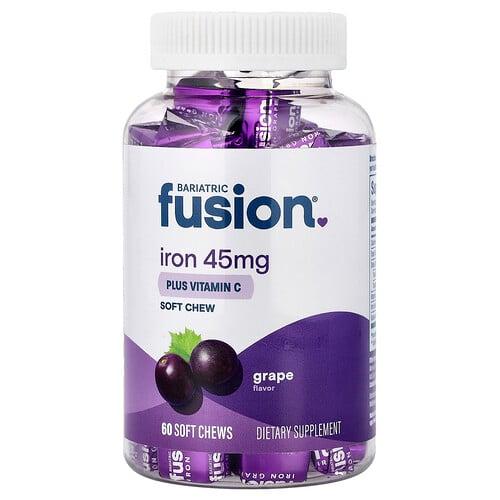 Bariatric Fusion Iron Plus Vitamin C Soft Chew Grape 60 Soft Chews