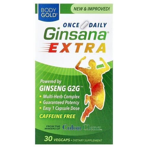 Bodygold Ginsana Extra Caffeine Free 30 Vegcaps