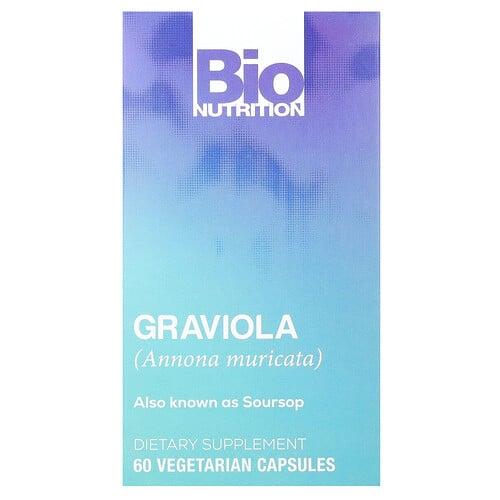 Bio Nutrition Graviola 60 Vegetarian Capsules 750 Mg Per Capsule