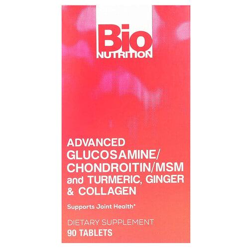 Bio Nutrition Advanced Glucosamine Chondroitin Msm And Turmeric Ginger Collagen 90 Tablets product image