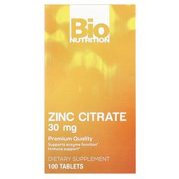 Bio Nutrition Zinc Citrate 30 Mg 100 Tablets