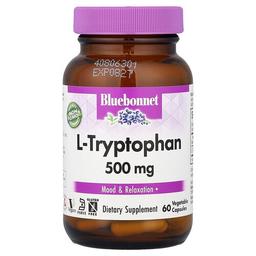 Bluebonnet Nutrition L Tryptophan 500 Mg 60 Vegetable Capsules