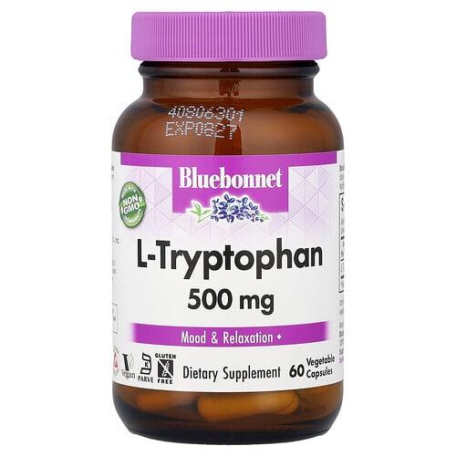 Bluebonnet Nutrition L Tryptophan 500 Mg 60 Vegetable Capsules