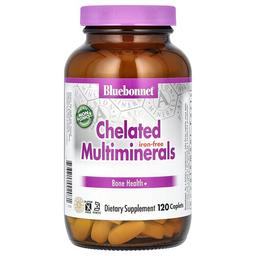 Bluebonnet Nutrition Chelated Multiminerals Iron Free 120 Caplets
