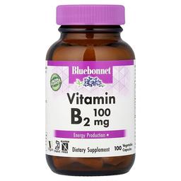 Bluebonnet Nutrition Vitamin B2 100 Mg 100 Vegetable Capsules