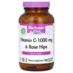 Bluebonnet Nutrition Vitamin C 1 000 Mg Rose Hips 180 Vegetable Capsules