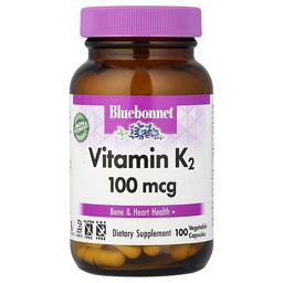 Bluebonnet Nutrition Vitamin K2 100 Mcg 100 Vegetable Capsules