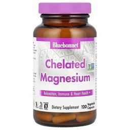 Bluebonnet Nutrition Chelated Magnesium 120 Vegetable Capsules 100 Mg Per Capsule
