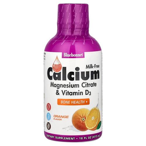 Bluebonnet Nutrition Liquid Calcium Magnesium Citrate Vitamin D3 Orange 16 Fl Oz 473 Ml product image