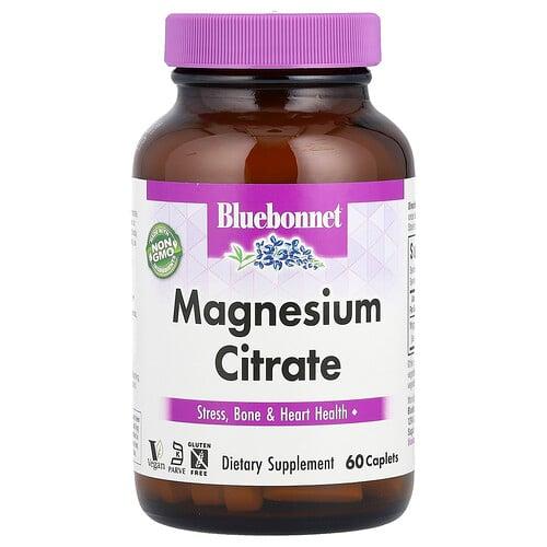 Bluebonnet Nutrition Magnesium Citrate 60 Caplets 200 Mg Per Caplet