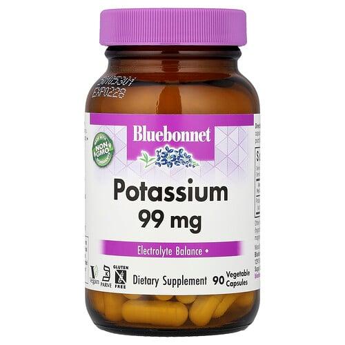 Bluebonnet Nutrition Potassium 99 Mg 90 Vegetable Capsules