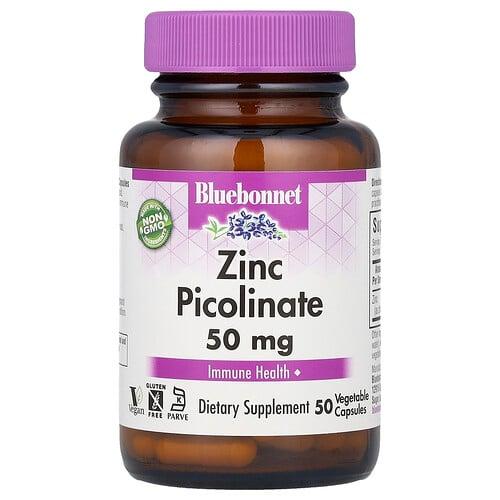 Bluebonnet Nutrition Zinc Picolinate 50 Mg 50 Vegetable Capsules