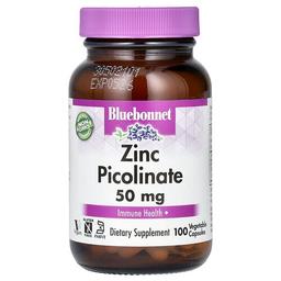 Bluebonnet Nutrition Zinc Picolinate 50 Mg 100 Vegetable Capsules