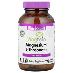 Bluebonnet Nutrition Magtein Magnesium L Threonate 90 Vegetable Capsules 48 Mg Per Capsule