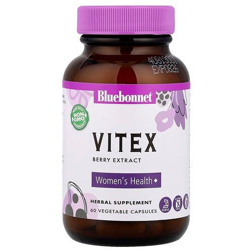 Bluebonnet Nutrition Vitex Berry Extract 60 Vegetable Capsules 225 Mg Per Capsule