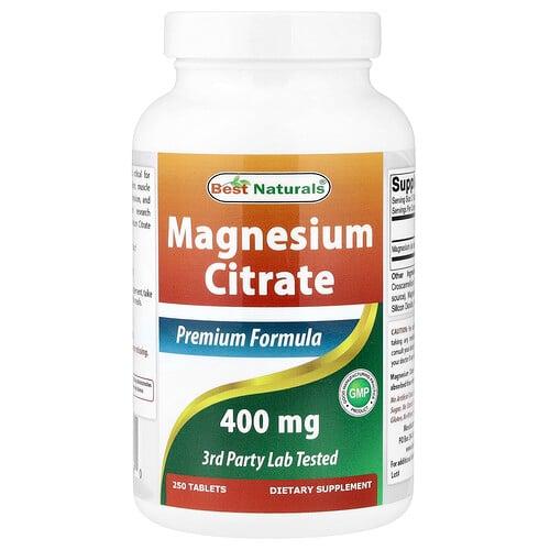 Best Naturals Magnesium Citrate 250 Tablets 200 Mg Per Tablet