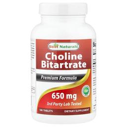 Best Naturals Choline Bitartrate 650 Mg 180 Tablets