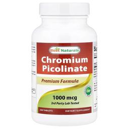 Best Naturals Chromium Picolinate 1 000 Mcg 240 Tablets