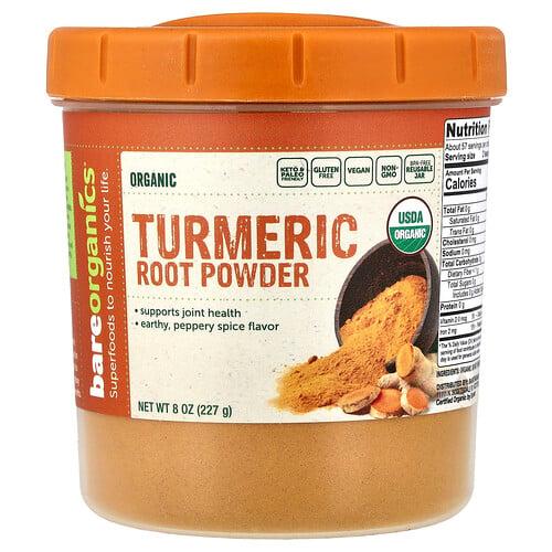 Bareorganics Organic Turmeric Root Powder 8 Oz 227 G