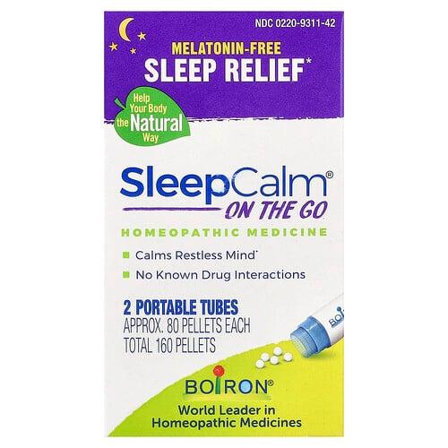 보이론 Boiron, SleepCalm® 이동 중, 휴대용 튜브 2개, 펠릿 1개당 80정 product image