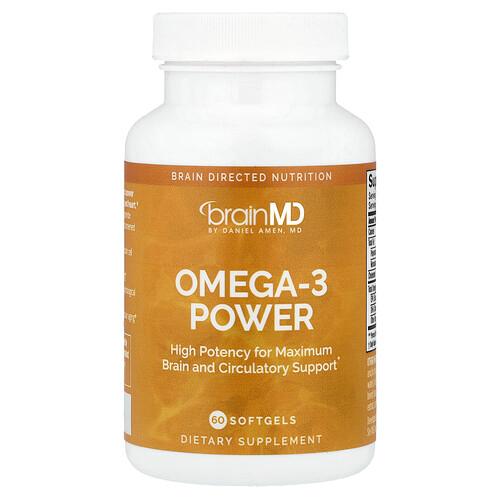 Brainmd Omega 3 Power 60 Softgels 800 Mg Per Softgel