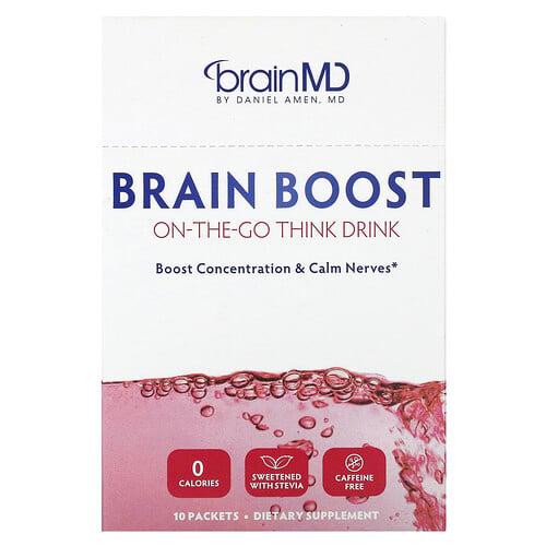 Brainmd Brain Boost On The Go Think Drink Caffeine Free 10 Packets