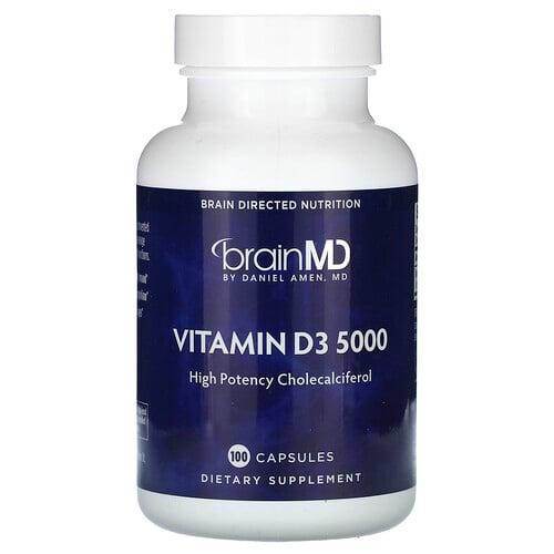 Brainmd Vitamin D3 5000 125 Mcg 5 000 Iu 100 Capsules